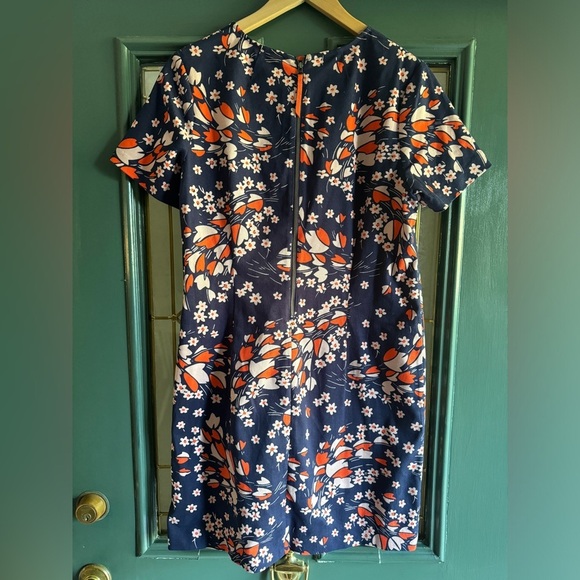 Boden Smart Easy Shift Dress Blue Floral Size 10R W0217 NWOT - Picture 6 of 7